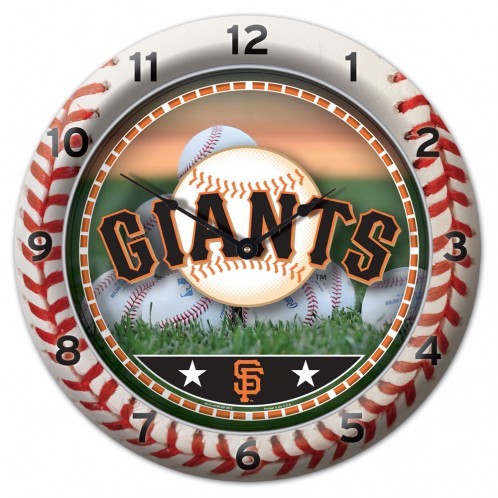 San Francisco Giants Clock Round Wall Style Gametime Design