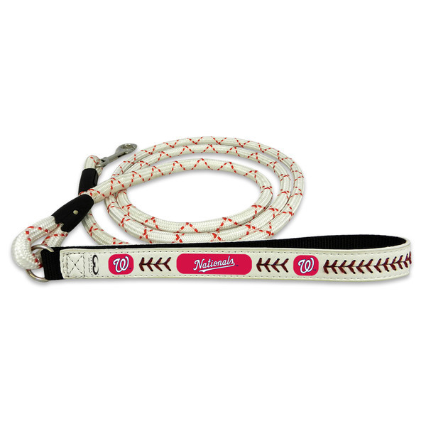 Washington Nationals Frozen Rope Baseball Leather Leash - M