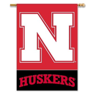 Nebraska Cornhuskers Banner 28x40 BSI Double Sided