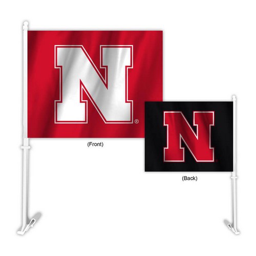 Nebraska Cornhuskers Flag Car Style Home-Away Design