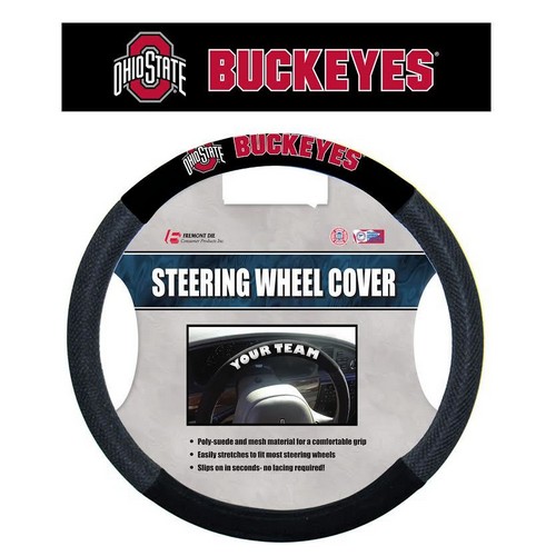 Ohio State Buckeyes Steering Wheel Cover Mesh Style