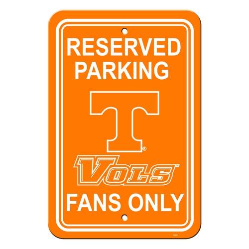 Tennessee Volunteers Sign - Plastic - Reserved Parking - 12 in x 18 in