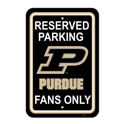 Purdue Boilermakers Sign - Plastic - Reserved Parking - 12 in x 18 in