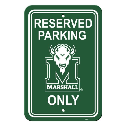 Marshall Thundering Herd Sign - Plastic - Reserved Parking - 12 in x 18 in