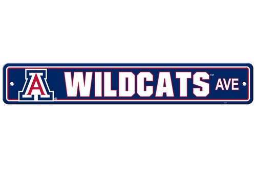 Arizona Wildcats Sign 4x24 Plastic Street Style