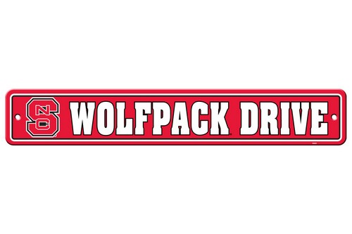 North Carolina State Wolfpack Sign 4x24 Plastic Street Style