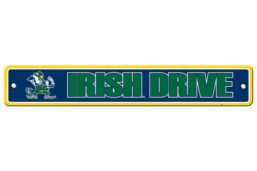 Notre Dame Fighting Irish Sign 4x24 Plastic Street Style