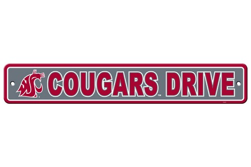 Washington State Cougars Sign 4x24 Plastic Street Style