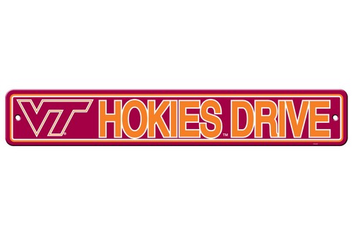 Virginia Tech Hokies Sign 4x24 Plastic Street Style