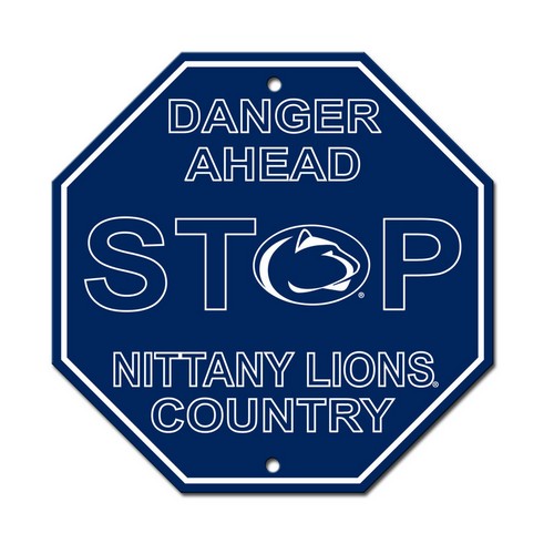 Penn State Nittany Lions Sign 12x12 Plastic Stop Style