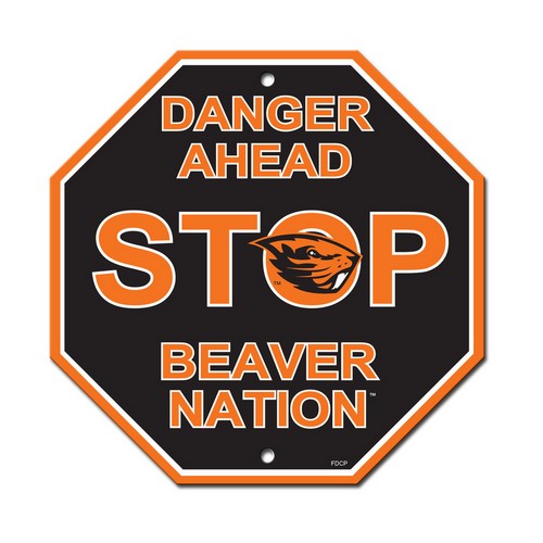 Oregon State Beavers Sign 12x12 Plastic Stop Style