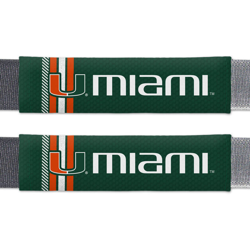 Miami Hurricanes Seat Belt Pads Rally Design