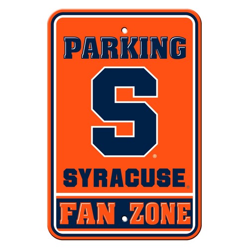 Syracuse Orange Sign - Plastic - Fan Zone Parking - 12 in x 18 in