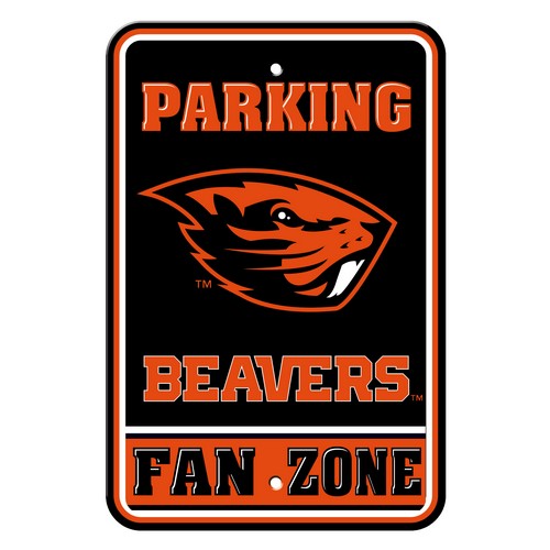 Oregon State Beavers Sign - Plastic - Fan Zone Parking - 12 in x 18 in