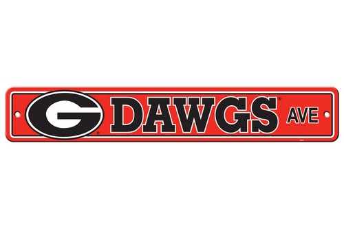 Georgia Bulldogs Sign 4x24 Plastic Street Style