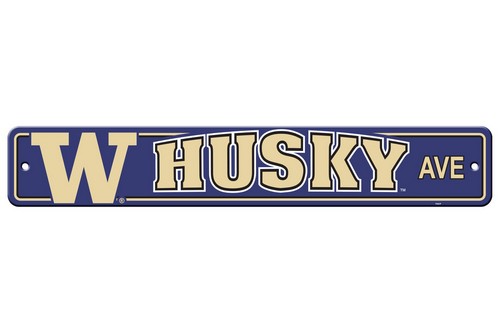 Washington Huskies Sign 4x24 Plastic Street Style