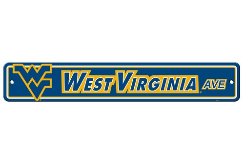 West Virginia Mountaineers Sign 4x24 Plastic Street Style