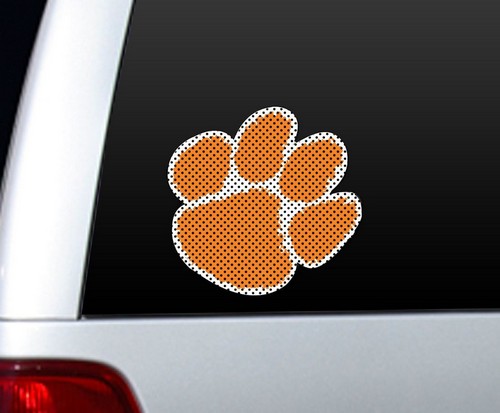 Clemson Tigers Die-Cut Window Film - Large