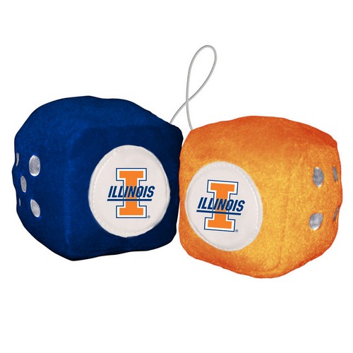 Illinois Fighting Illini Fuzzy Dice