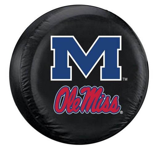 Mississippi Rebels Tire Cover Large Size Black