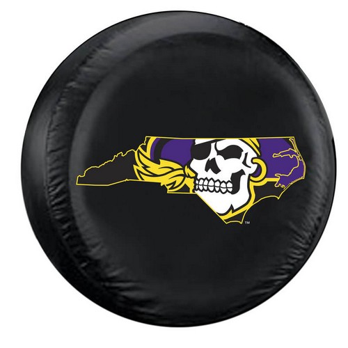 East Carolina Pirates Tire Cover Large Size Black