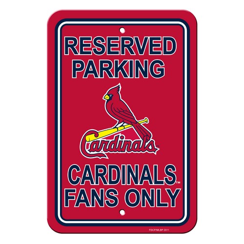 St. Louis Cardinals Sign - Plastic - Reserved Parking - 12 in x 18 in