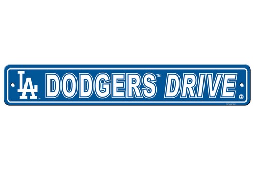 Los Angeles Dodgers Sign 4x24 Plastic Street Style