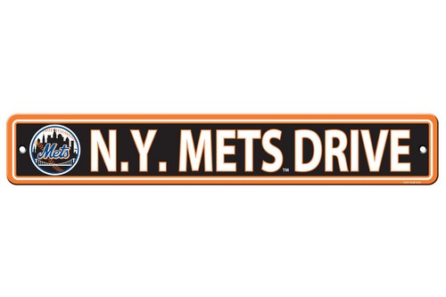 New York Mets Sign 4x24 Plastic Street Style