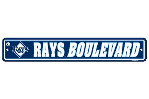 Tampa Bay Rays Sign 4x24 Plastic Street Style