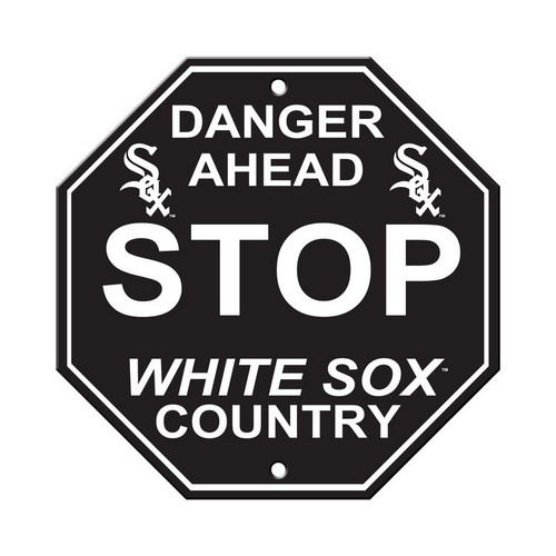 Chicago White Sox Sign 12x12 Plastic Stop Style