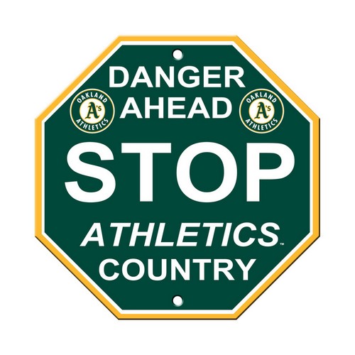 Oakland Athletics Sign 12x12 Plastic Stop Style