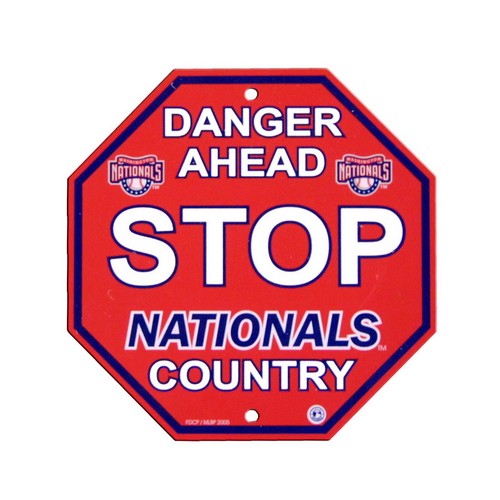 Washington Nationals Sign 12x12 Plastic Stop Style