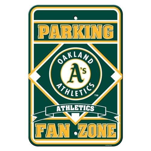 Oakland Athletics Sign - Plastic - Fan Zone Parking - 12 in x 18 in