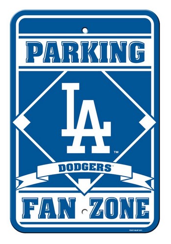 Los Angeles Dodgers Sign 12x18 Plastic Fan Zone Parking Style