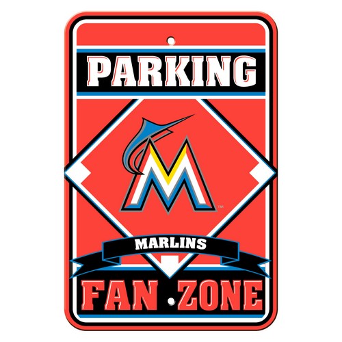 Miami Marlins Sign - Plastic - Fan Zone Parking - 12 in x 18 in