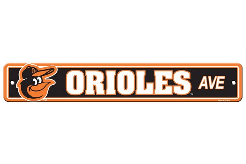 Baltimore Orioles Sign 4x24 Plastic Street Style