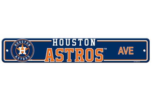 Houston Astros Sign 4x24 Plastic Street Style