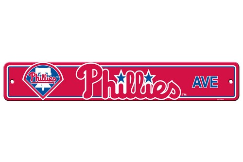 Philadelphia Phillies Sign 4x24 Plastic Street Style