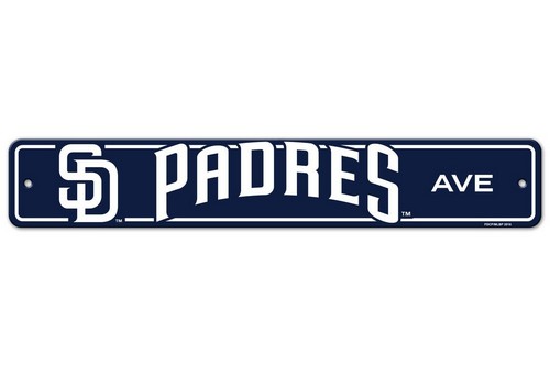 San Diego Padres Sign 4x24 Plastic Street Style