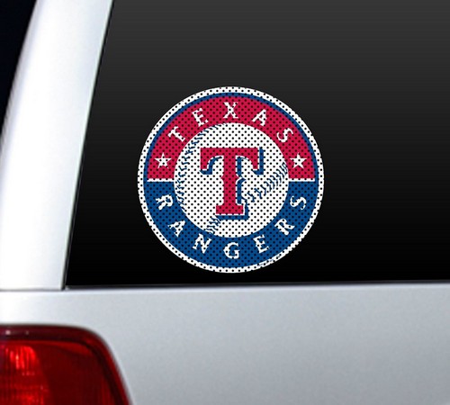 Texas Rangers Die-Cut Window Film - Large