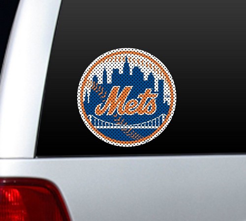 New York Mets Window Film 12 Inch Die Cut