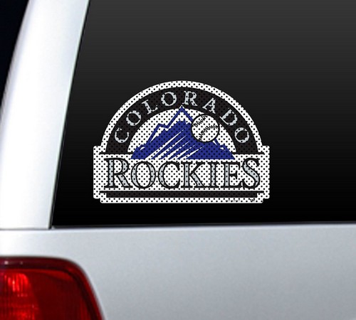 Colorado Rockies Die-Cut Window Film - Large