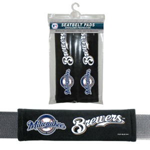 Milwaukee Brewers Velour Seat Belt Pads