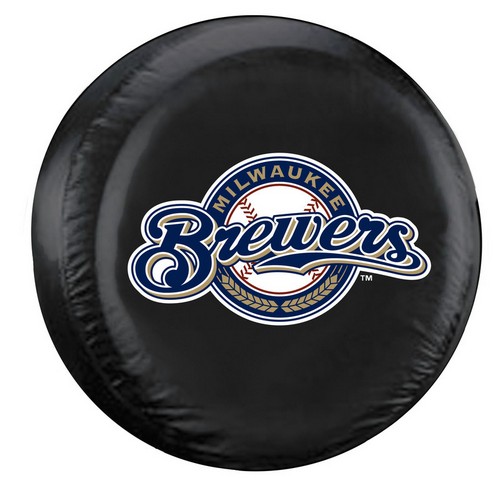 Milwaukee Brewers Tire Cover Large Size Black