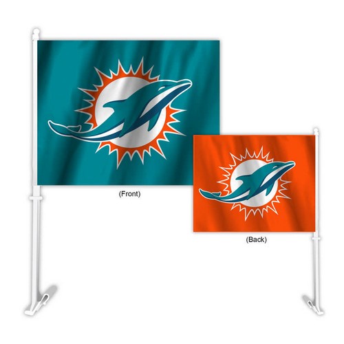 Miami Dolphins Flag Car Style Home-Away Design