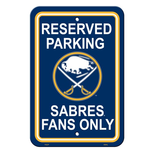 Buffalo Sabres Sign - Plastic - Reserved Parking - 12 in x 18 in