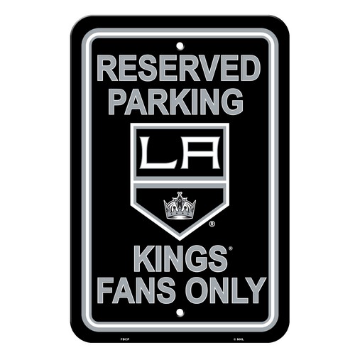 Los Angeles Kings Sign - Plastic - Reserved Parking - 12 in x 18 in