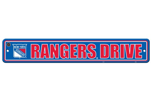 New York Rangers Sign 4x24 Plastic Street Style