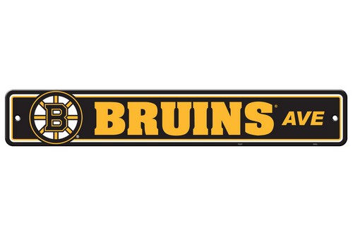 Boston Bruins Sign 4x24 Plastic Street Style