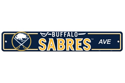 Buffalo Sabres Sign 4x24 Plastic Street Style